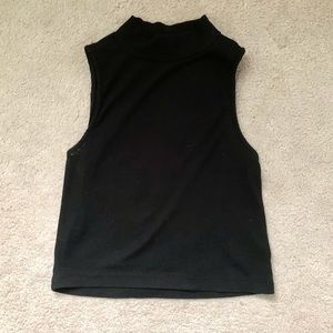 High Neck Black Tank Top